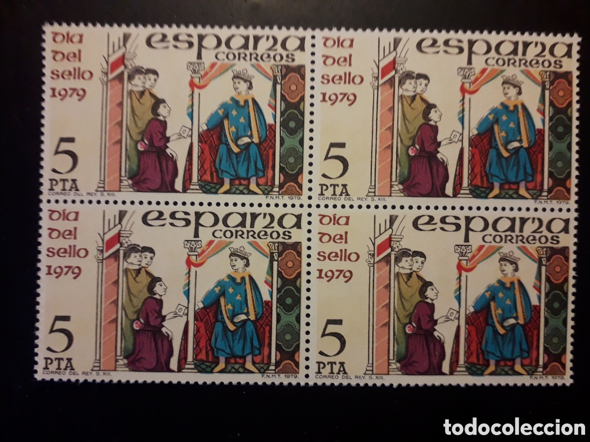 Sellos: ESPA&Ntilde;A EDIFIL 2526 BLOQUE DE 4 SERIE CTA NUEVA *** 1979 D&Iacute;A DEL SELLO PEDIDO M&Iacute;NIMO 3&euro;