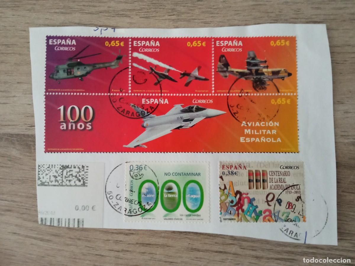 Sellos: 4 SELLOS AVIACION MILITAR ESPA&Ntilde;OLA Y 2 SELLOS MAS, PEGADOS Y MATASELLADOS