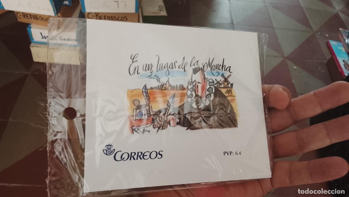 Sellos: BLISTER CARPETILLA CARPETA SELLOS DON QUIJOTE DE LA MANCHA CENTENARIO CORREOS BLOQUE