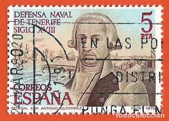 Sellos: Espa&ntilde;a. 1979. Edifil # 2536. Defensa Naval de Tenerife. Siglo XVIII