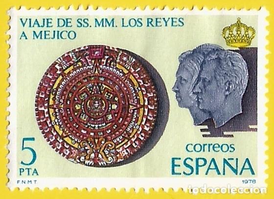 Sellos: Espa&ntilde;a. 1978. Edifil # 2493. Viaje de los Reyes de Espa&ntilde;a a Mejico. Calendario Azteca
