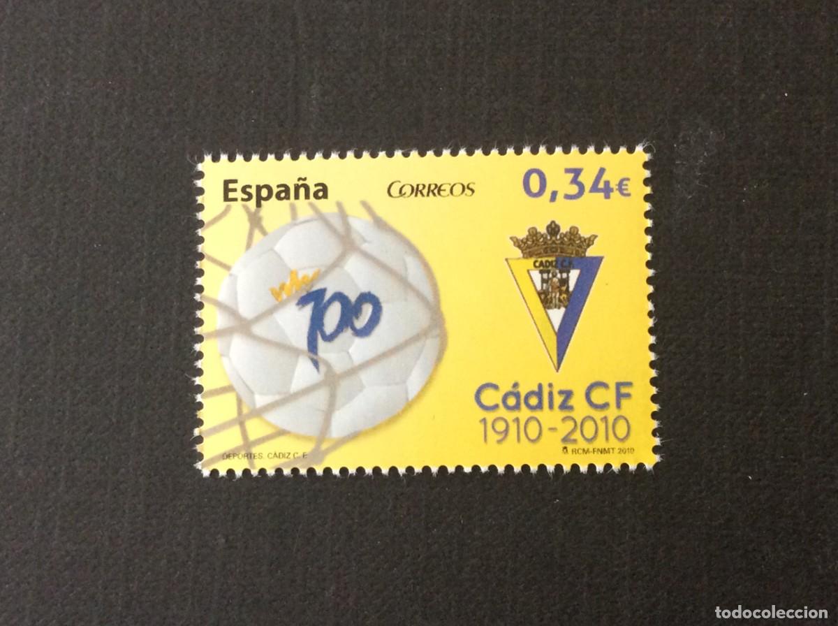 Sellos: ESPA&Ntilde;A N&ordm; EDIFIL 4588*** A&Ntilde;O 2010. DEPORTES. CENTENARIO DEL CADIZ C.F.