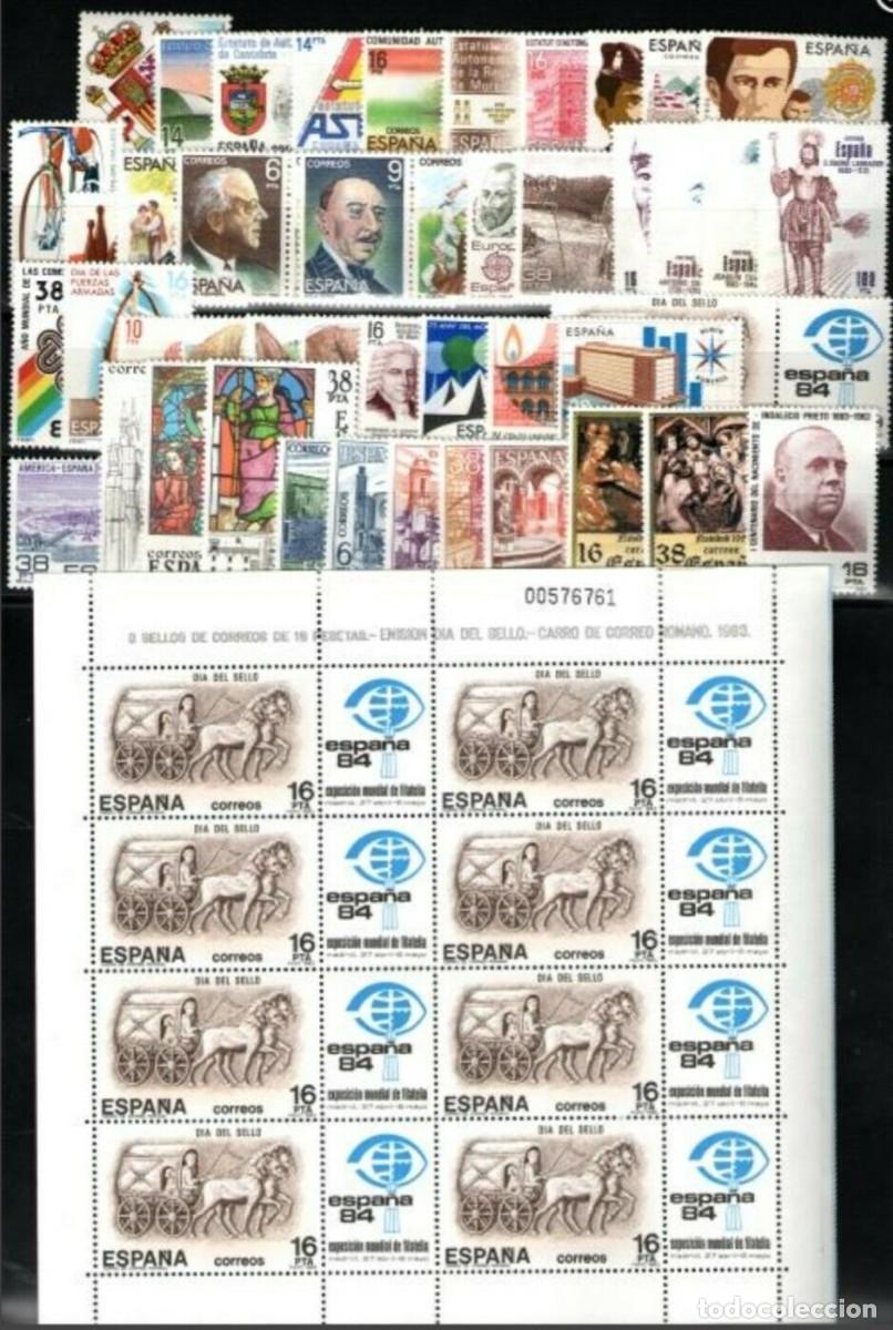 Sellos: Sellos Espa&ntilde;a a&ntilde;o 1983 completo en nuevo sin fijasello
