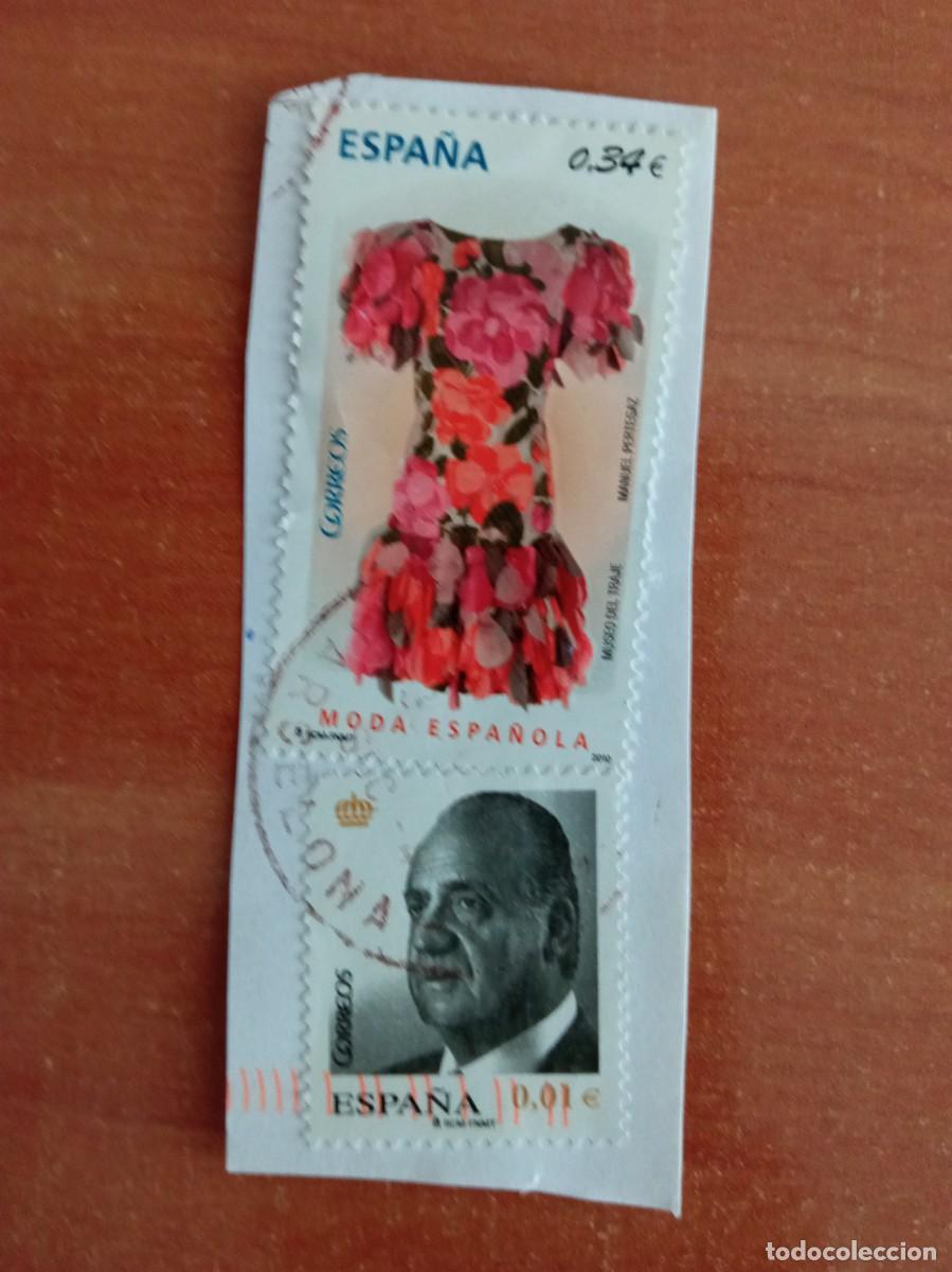 Sellos: 2 SELLOS ESPA&Ntilde;OLES, UNO MODA ESPA&Ntilde;OLA PERTEGAZ, PEGADOS Y MATASELLADOS