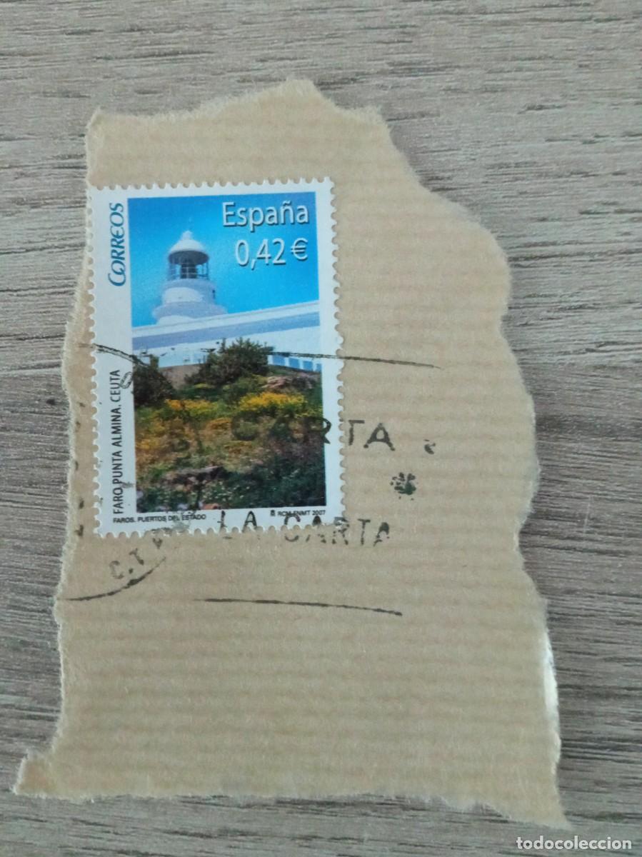 Sellos: 1 SELLO ESPA&Ntilde;OL, FARO PUNTA ALMINA, PEGADO Y MATASELLADO