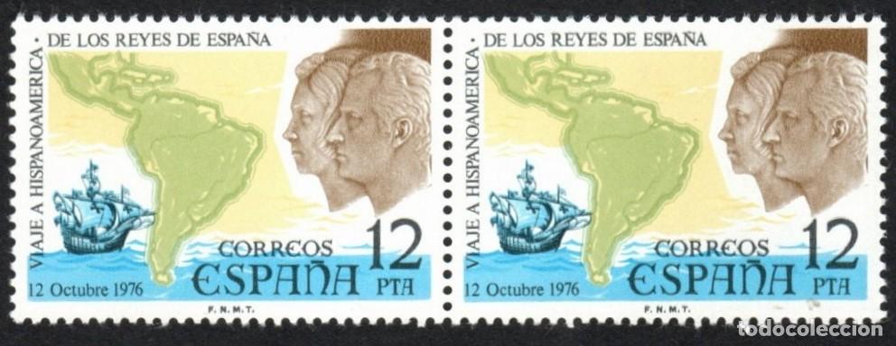 Sellos: Espa&ntilde;a. Viaje a Hispanoam&eacute;rica. 1976. Edifil-2370. Dos S. Completas. Nuevos