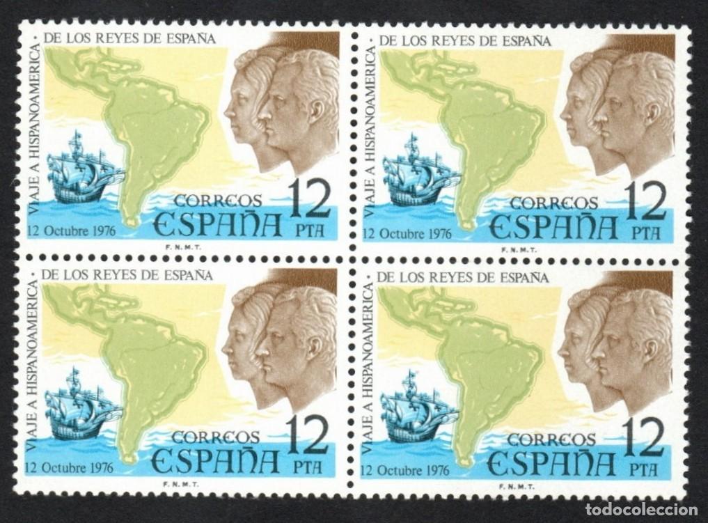 Sellos: Espa&ntilde;a. Viaje a Hispano&aacute;merica. 1976. Edifil-2370. Dos S. Completa. Nuevos