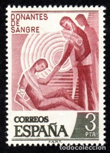Sellos: Espa&ntilde;a. Donantes de Sangre. 1976. Edifil-2355. S. Completa. Nuevos