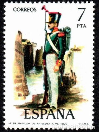 Sellos: Espa&ntilde;a. Uniforme Militare. 1976. Edifil-2353. Nuevo