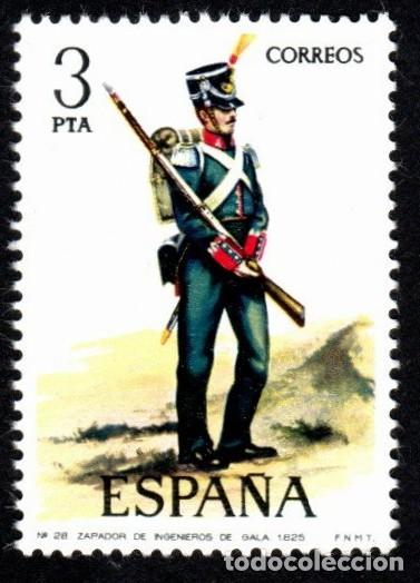 Sellos: Espa&ntilde;a. Uniforme Militare. 1976. Edifil-2352. Nuevo