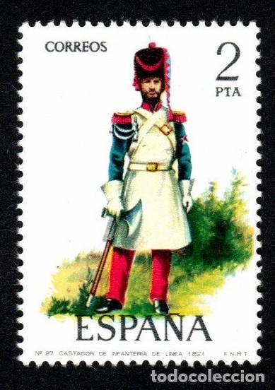 Sellos: Espa&ntilde;a. Uniforme Militare. 1976. Edifil-2351. Nuevo