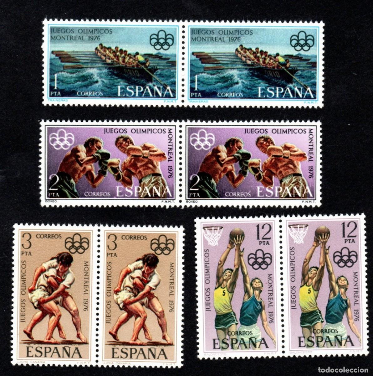 Sellos: Espa&ntilde;a. J:J:O:O: Montreal. 1976. Edifil-2340-2343. Dos S. Completas. Nuevos