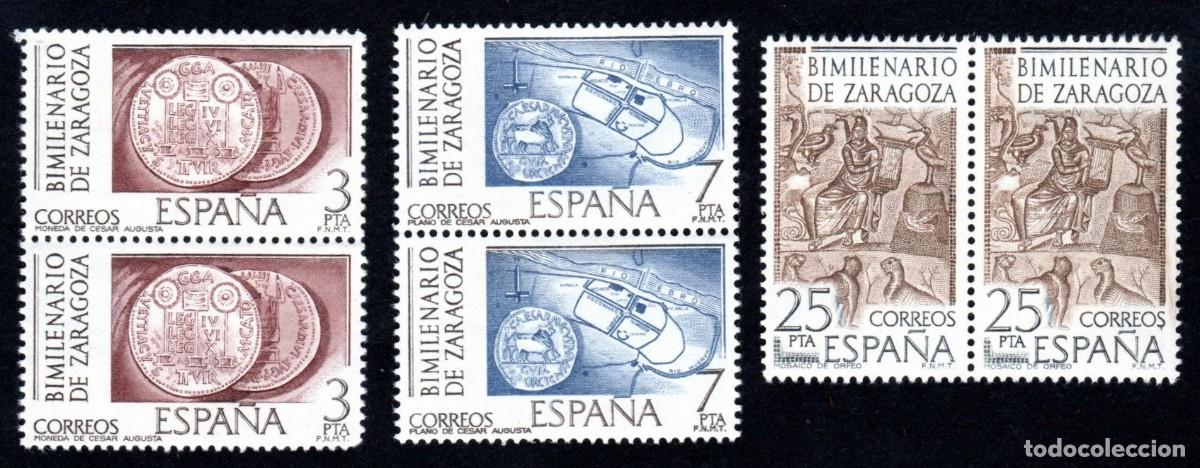 Sellos: Espa&ntilde;a. Bimilenario de Zaragoza 1976. Edifil-2319-2321. Dos S. Completas. Nuevos