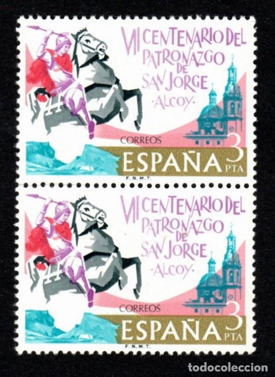 Sellos: Espa&ntilde;a. 600 a&ntilde;os San Jorge en Alcoy 1976. Edifil-2315. Dos S. Completas. Nuevos