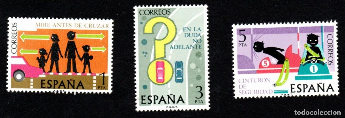Sellos: Espa&ntilde;a. Seguridad Vial 1976. Edifil-2312-2314. S. Completa. Nuevos