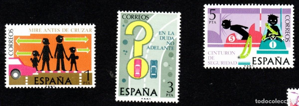 Sellos: Espa&ntilde;a. Seguridad Vial 1976. Edifil-2312-2314. S. Completa. Nuevos