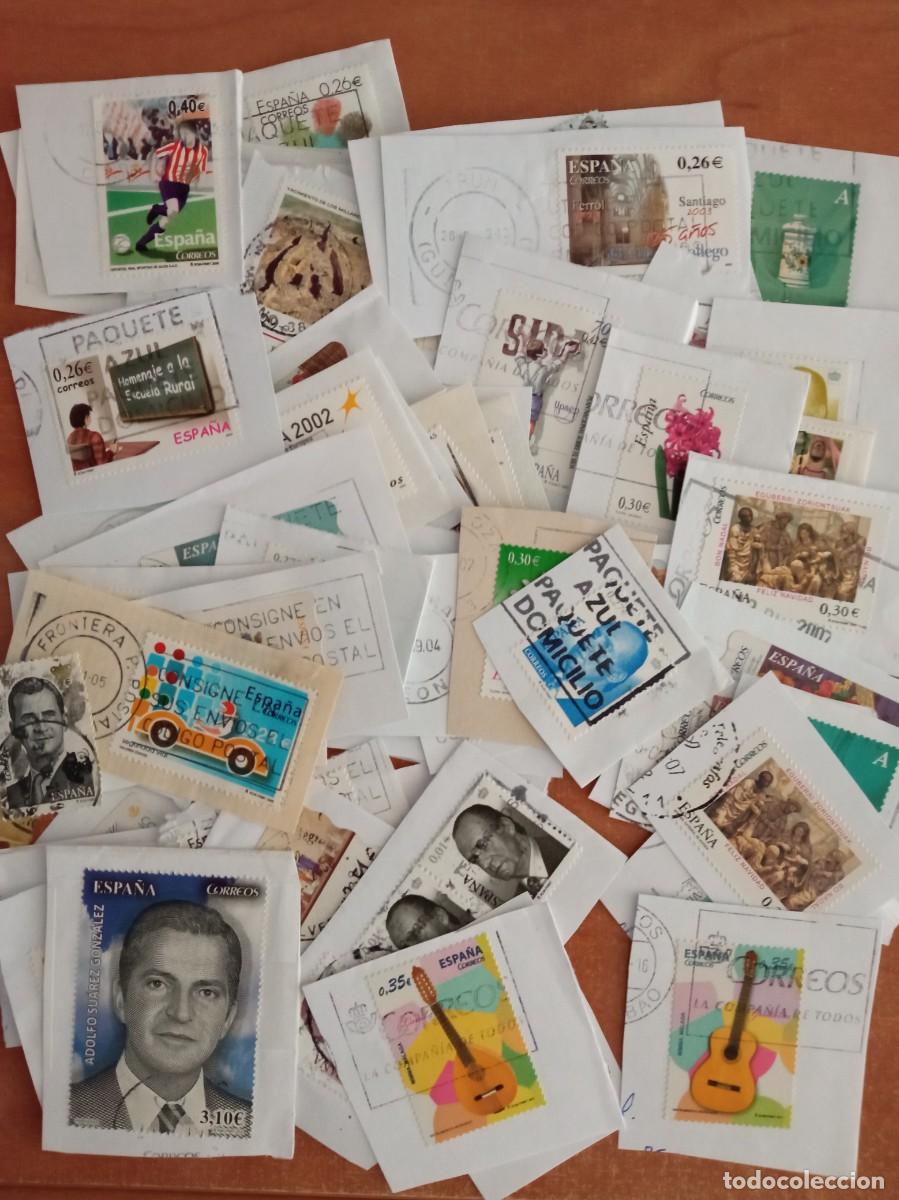 Stamps: 68 SELLOS ESPA&Ntilde;OLES DE LA EPOCA DEL EURO, PEGADOS Y MATASELLADOS
