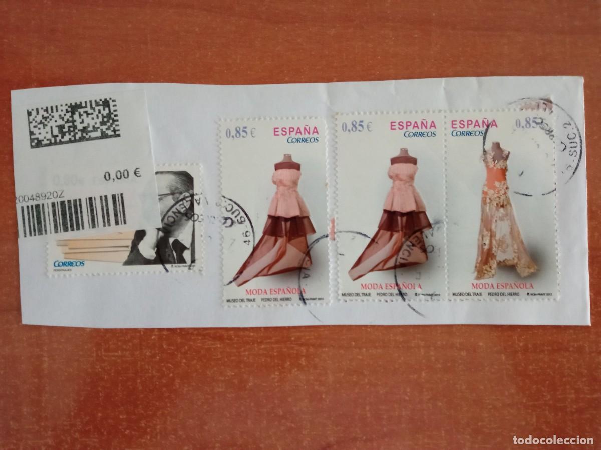 Sellos: 4 SELLOS ESPA&Ntilde;OLES, 3 DE MODA ESPA&Ntilde;OLA PEDRO DEL HIERRO, PEGADOS Y MATASELLADOS