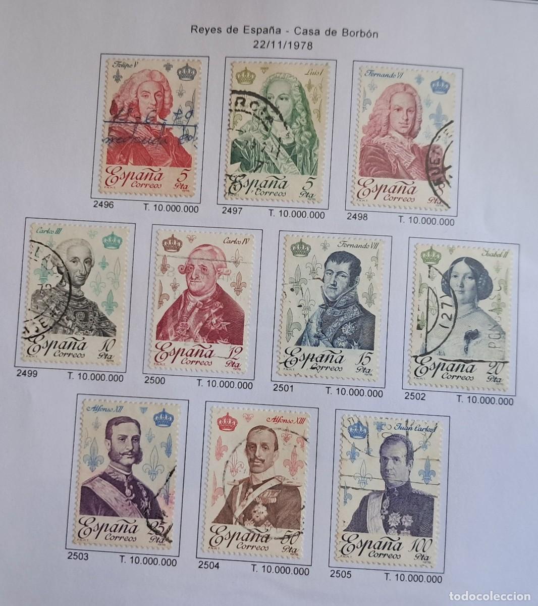 Sellos: serie completa sellos usados, Espa&ntilde;a. 1978. Edifil # 2496 / 2505. MNH. Reyes y Reinas. Los Borbones