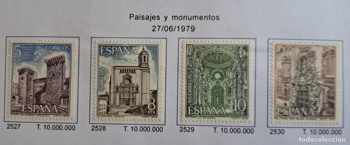 Sellos: serie completa sellos usados, paisajes y monumentos, edifil 2527-2530, a&ntilde;o 1979.