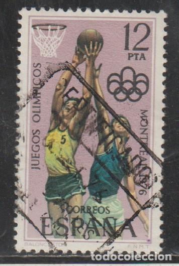 Sellos: ESPA&Ntilde;A // EDIFIL 2343 // 1976 ... USADO - JUEGOS OLIMPICOS DE MONTREAL BALONCESTO