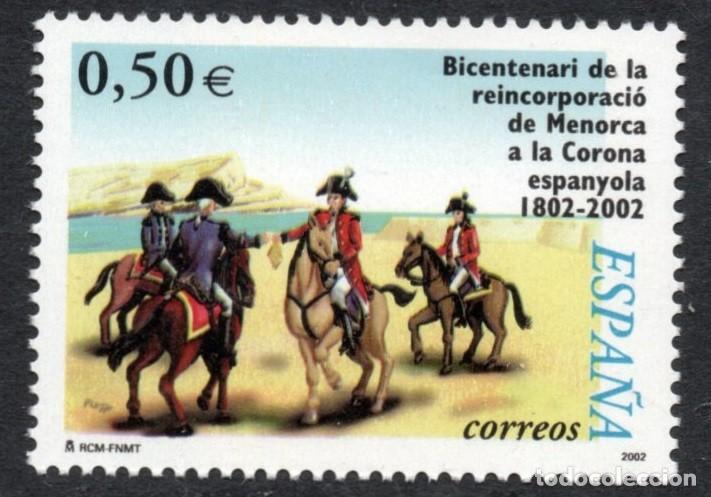 Sellos: SERIE NUEVA ESPA&Ntilde;A-BICENTENARIO MENORCA A CORONA ESPA&Ntilde;OLA A&Ntilde;O 2.002. EDIFIL 3897