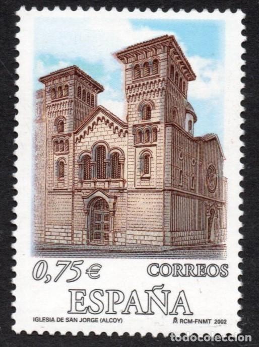 Sellos: SERIE NUEVA ESPA&Ntilde;A - IGLESIA SAN JORGE A&Ntilde;O 2.002. EDIFIL 3951