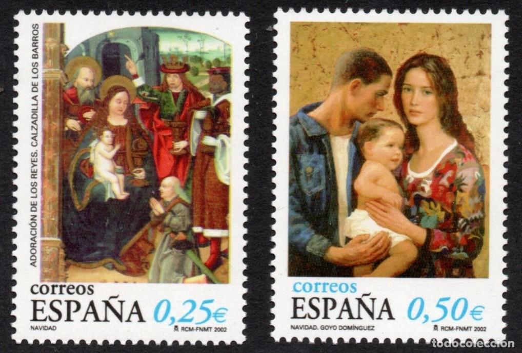 Sellos: SERIE NUEVA ESPA&Ntilde;A -NAVIDAD A&Ntilde;O 2.002. EDIFIL 3955/56