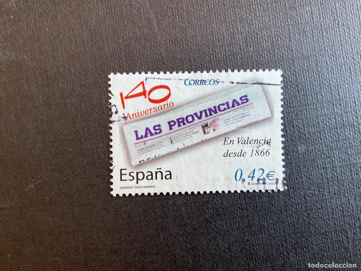 Sellos: ESPA&Ntilde;A N&ordm; EDIFIL 4309* A&Ntilde;O 2007. DIARIOS CENTENARIOS. LAS PROVINCIAS.VALENCIA. SELLO USADO