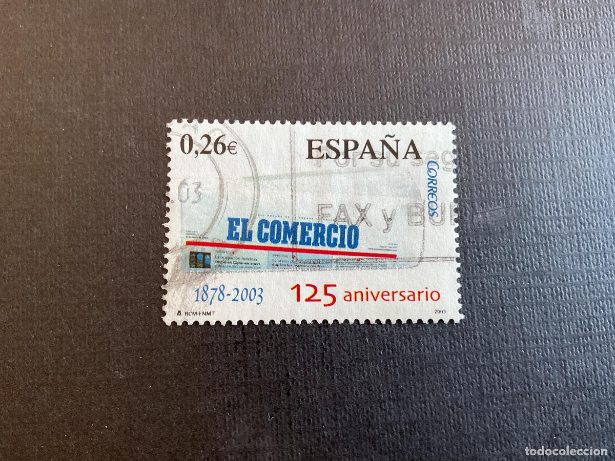 Sellos: ESPA&Ntilde;A N&ordm; EDIFIL 4012* A&Ntilde;O 2003. 125 ANIV. PERIODICO EL COMERCIO. GIJON. SELLO USADO