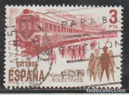 Sellos: ESPA&Ntilde;A // EDIFIL 2560 // 1980 ... USADO - UTILICE TRANSPORTES COLECTIVO - FERROCARRIL