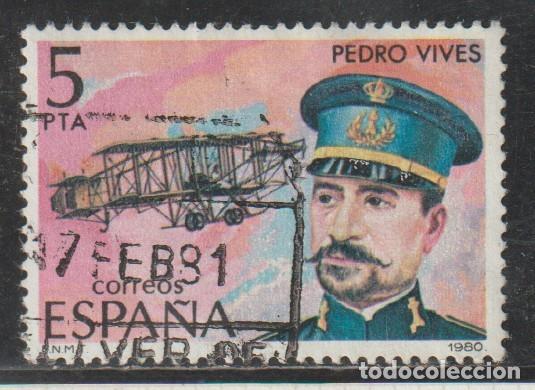 Sellos: ESPA&Ntilde;A // EDIFIL 2595 // 1980 ... USADO - PIONEROS DE LA AVIACION
