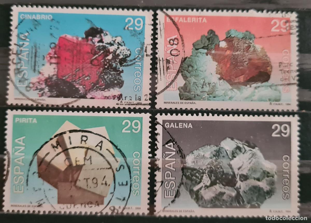 Stamps: Serie completa de sellos usados de Espa&ntilde;a 1994: Minerales de Espa&ntilde;a