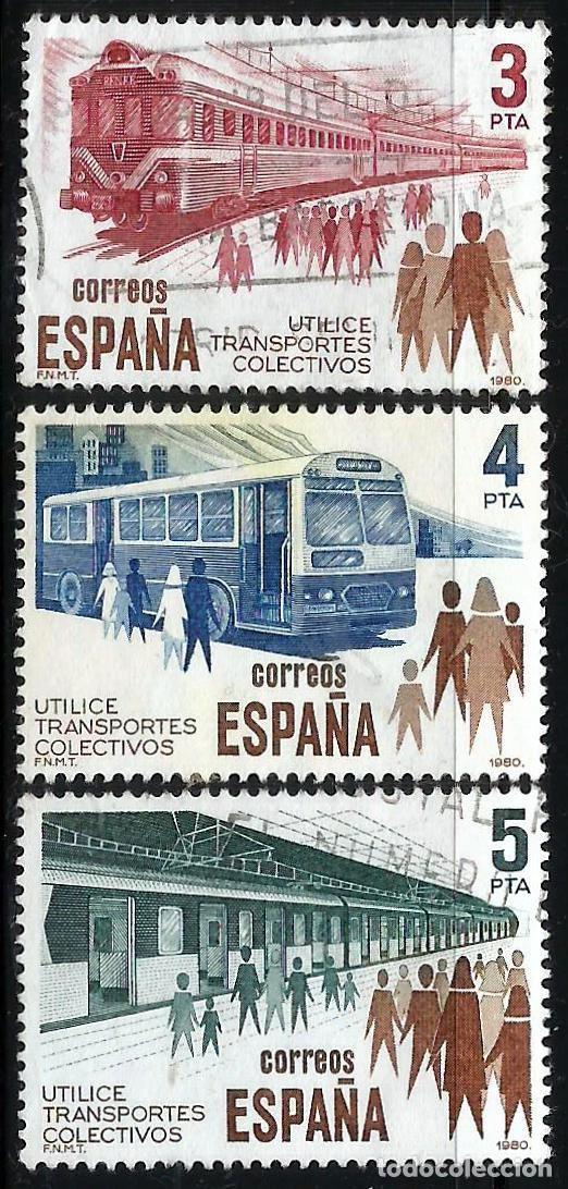 Sellos: Espa&ntilde;a. 1980. Edifil # 2560 / 2562. Transportes Colectivos