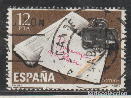 Sellos: ESPA&Ntilde;A // EDIFIL 2610 // 1981 ... USADO - HOMENAJE A LA PRENSA