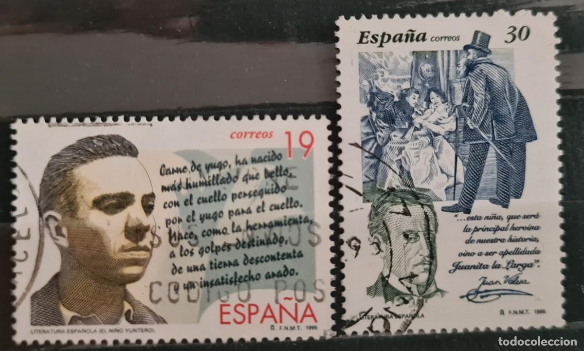 Stamps: Serie completa de sellos usados de Espa&ntilde;a 1995: literatura espa&ntilde;ola