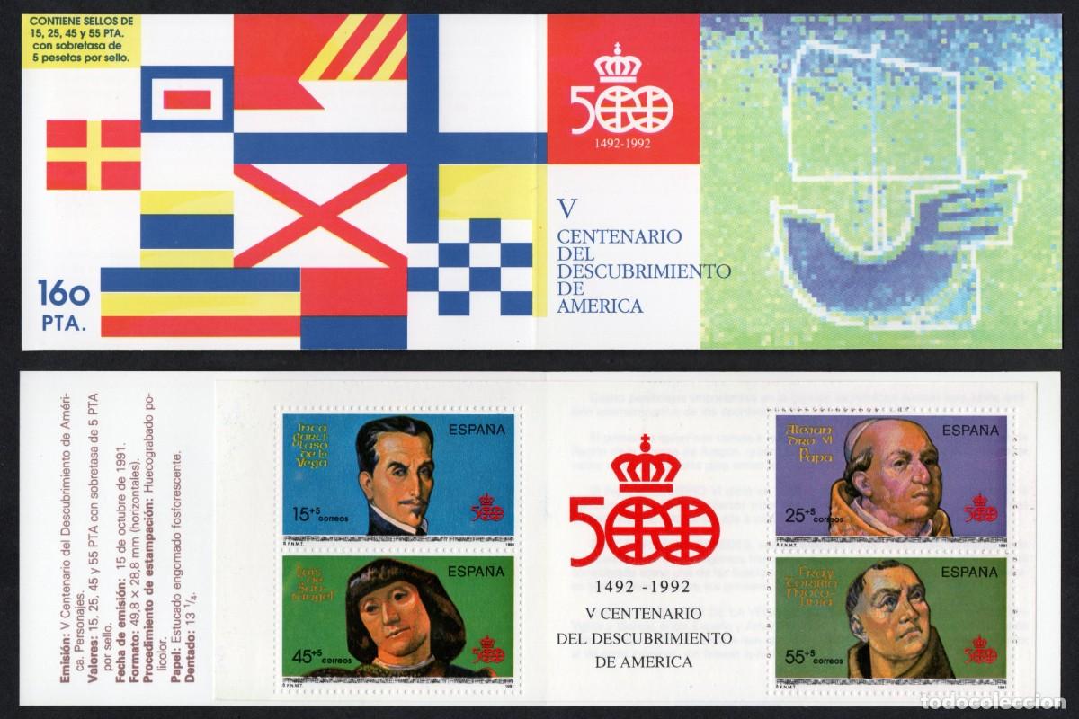 Sellos: SERIE NUEVA ESPA&Ntilde;A - CARN&Eacute; V CENT. DESCUBR. AMERICA. A&Ntilde;O 1.991. EDIFIL 3137C.