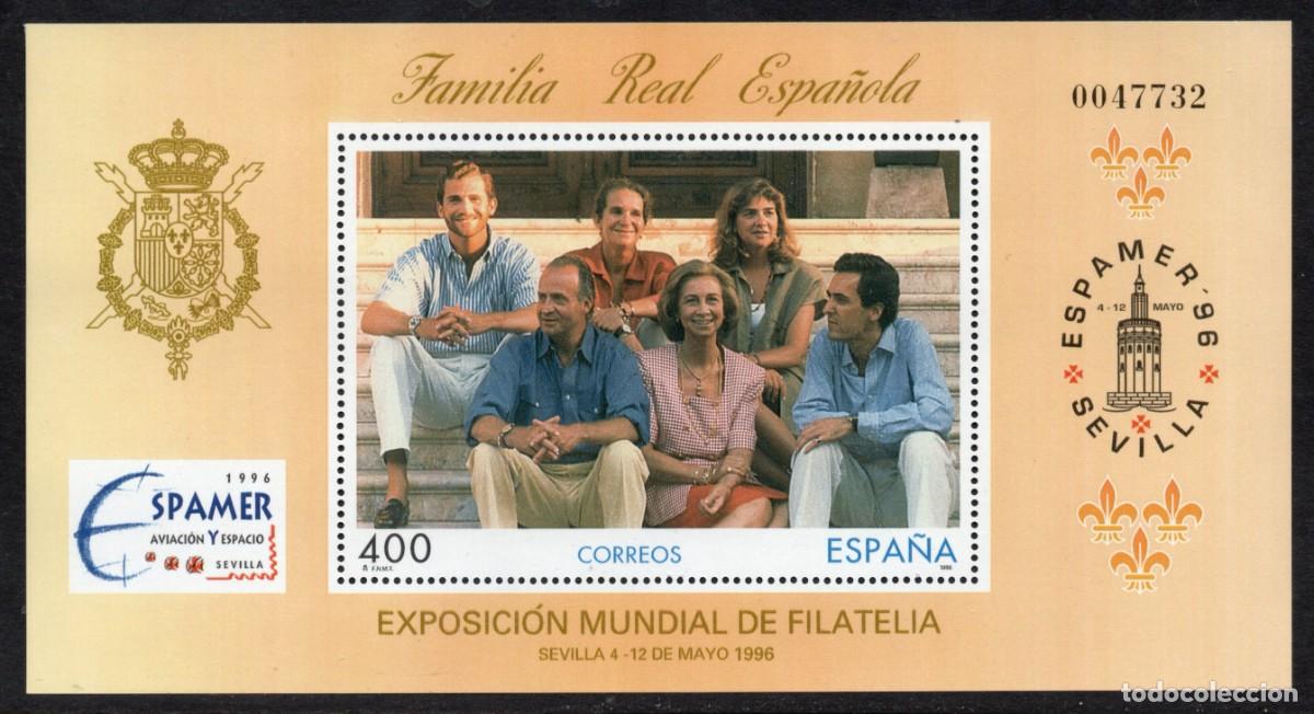 Sellos: SERIE NUEVA ESPA&Ntilde;A - ESPAMER '96 EN HOJA BLOQUE A&Ntilde;O 1.996. EDIFIL 3428.
