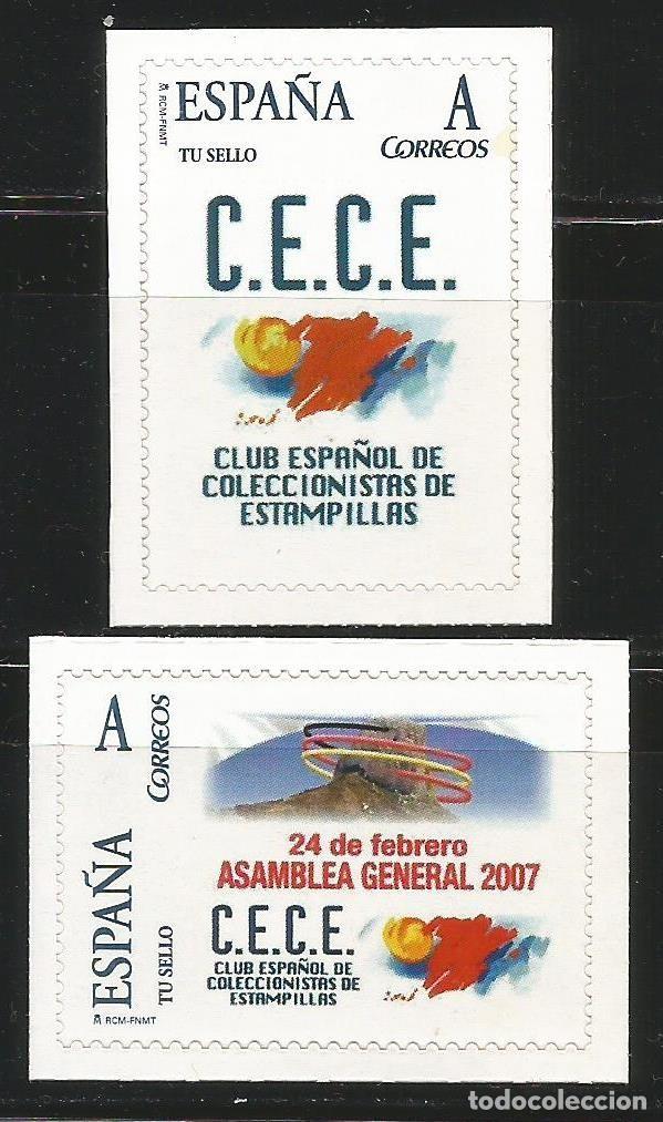 Sellos: ESPA&Ntilde;A. 2 Sellos Personalizados de Correos CECE. Tarifa A. Nuevos sin usar
