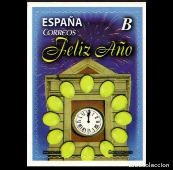 Sellos: Edifil 4831 MNH Feliz A&ntilde;o Reloj de las 12 Uvas SIN FIJA SELLO Espa&ntilde;a 2013 Navidad