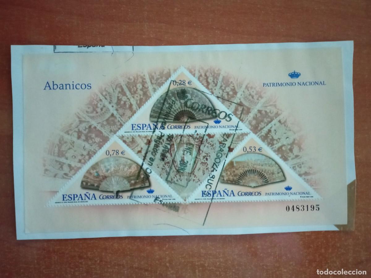 Sellos: HOJA BLOQUE ABANICOS, PEGADO Y MATASELLADO
