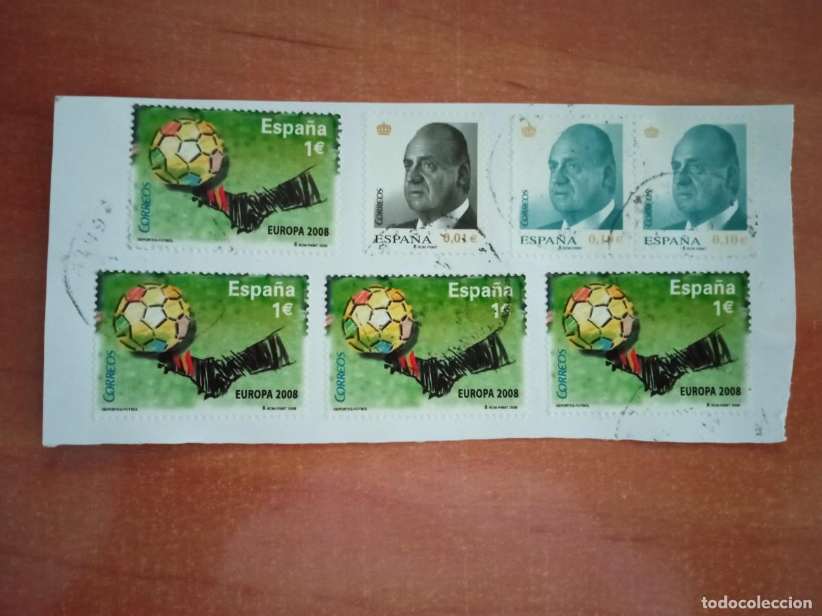 Sellos: 7 SELLOS ESPA&Ntilde;OLES, PEGADOS Y MATASELLADOS