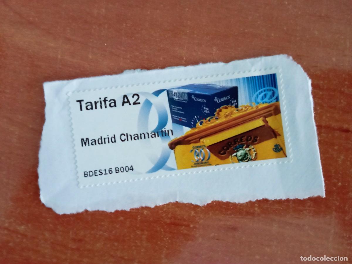 Sellos: SELLO MADRID CHAMARTIN TARIFA A2, PEGADO PERO SIN MATASELLAR
