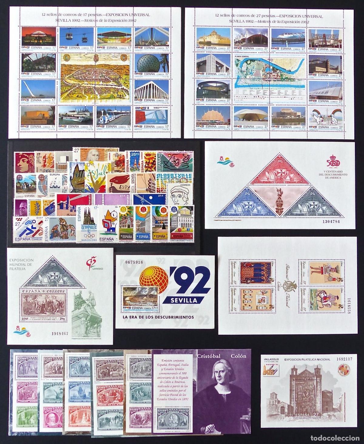 Briefmarken: Oferta sellos a&ntilde;o 1992 completo y nuevo sin fijasello