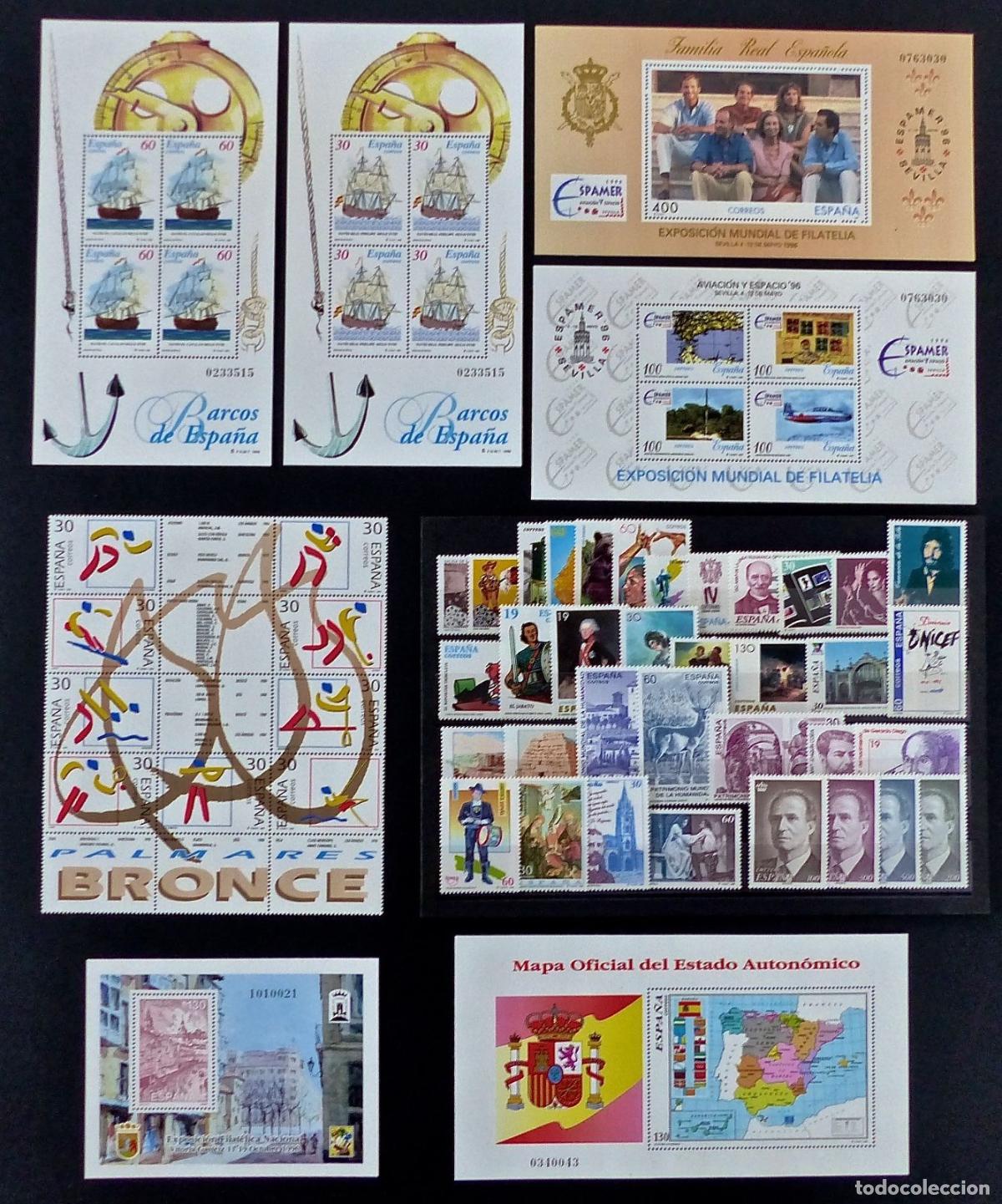 Stamps: Oferta sellos a&ntilde;o 1996 completo y nuevo sin fijasello