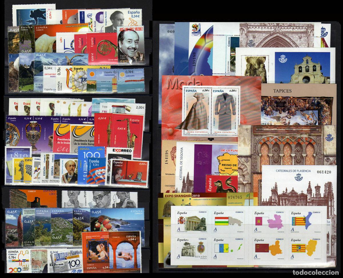 Stamps: Oferta sellos a&ntilde;o 2010 completo y nuevo sin fijasello CON GRAN DESCUENTO SOBRE FACIAL