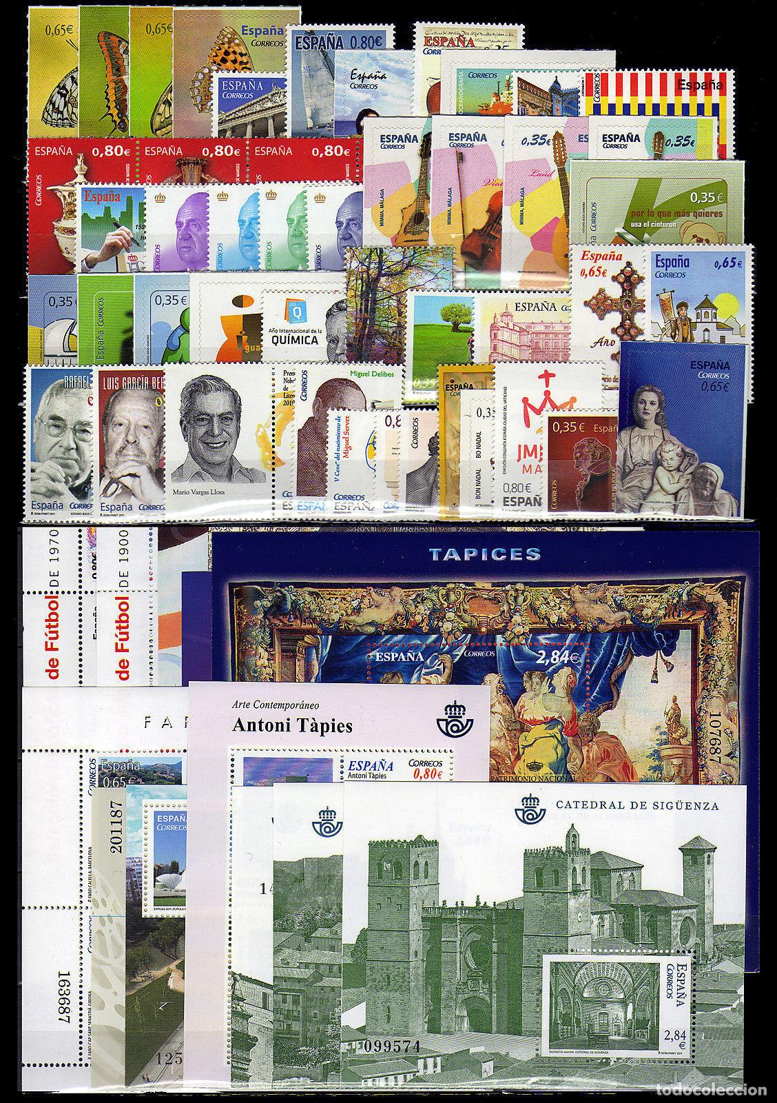 Stamps: Oferta sellos a&ntilde;o 2011 completo y nuevo sin fijasello CON GRAN DESCUENTO SOBRE FACIAL