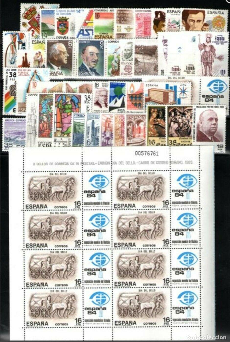 Sellos: Oferta sellos a&ntilde;o 1983 completo y nuevo sin fijasello con minipliego
