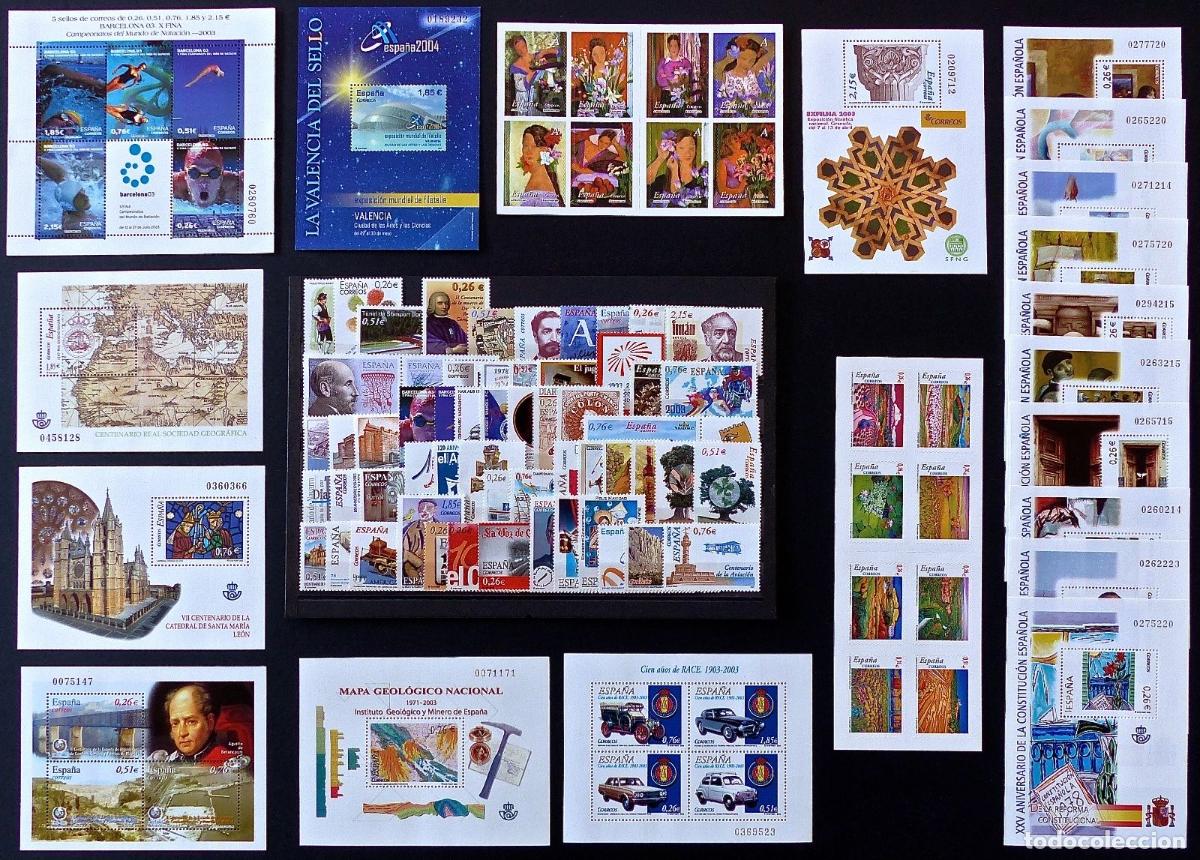 Stamps: Oferta sellos a&ntilde;o 2003 completo y nuevo sin fijasello CON GRAN DESCUENTO SOBRE FACIAL