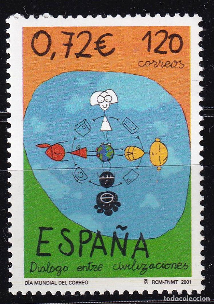 Stamps: Oferta sellos en euros a&ntilde;o 2001 edifil 3820 en nuevo con gran descuento sobre facial